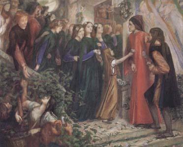 Dante Gabriel Rossetti Beatrice Meeting Dante at a Marriage Feast,Denies him her Salutation (mk28) China oil painting art